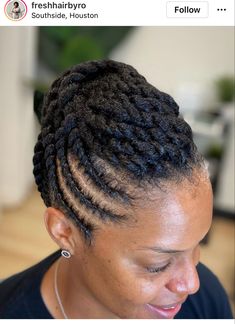 Flat Twist Updo Bun, Updo Natural Hair, Cornrow Updo Hairstyles, Twists Hairstyles, Natural Twist