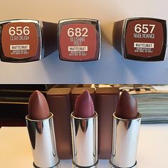 Make Up Primer, Batons Matte, Lipstick Collection, Makeup Swatches, Maybelline New York