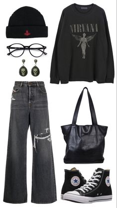 Tomboy Style Outfits, Easy Trendy Outfits, Baggy Pants, Tomboy Fashion, Cute Everyday Outfits, Really Cute Outfits, Edgy Outfits, Casual Style Outfits