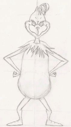 a drawing of a cartoon character with an angry look on his face