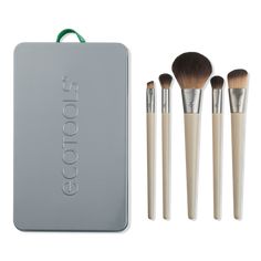 Start The Day Beautifully Makeup Brush Set - EcoTools | Ulta Beauty Eco Makeup, Essential Makeup Brushes, Eco Friendly Makeup, Holiday Makeup Looks, Dior Makeup, Professional Makeup Brushes, Holiday Makeup, Drugstore Makeup, Dream Board