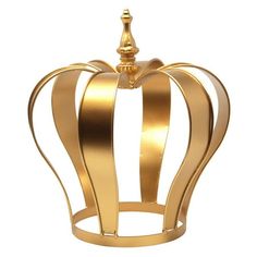 a golden crown is shown against a white background