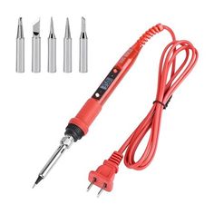 an electric soldering tool with four different tools