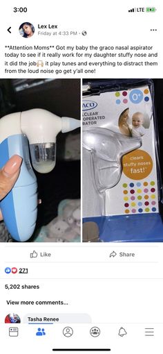 an image of someone's twitter post about their baby shower system and how to use it