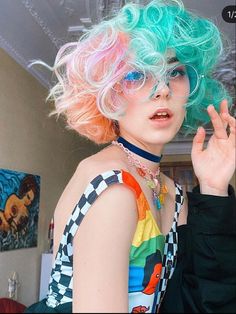 Prom Hairstyle, Gender Envy, Pride Outfit, Colorful Hair, Foto Poses