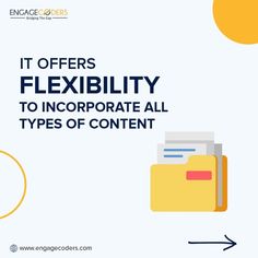 the words it offers flexibility to incorporating all types of content