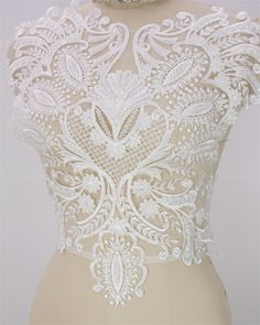 This listing is for 1pcs elegant lace applique. Perfect for bridal dress lace, wedding dress, bridal veil decoration Size:17.71 inch * 17.32 inch/ 45cm*44cm Material: Polyester, Sequins, Beaded Color: Off white QTY: 1PCS Product Code: MKE Shipping: Lace applique shipped in two ways: International post and express delivery. When you purchase goods to pay for shipping, you can choose any of them. International post Time: US orders about 7-15 business days, Europe orders about 7-20 business days. E White Fitted Lace Wedding Dress, Fitted White Lace For Bride, White Fitted Lace For Bride, Fitted White Bridal Lace, White Scalloped Lace For Bride, White Lace Wedding Dress With Lace Patchwork, Bridal Vale, Gown Embroidery, Lace Inspiration