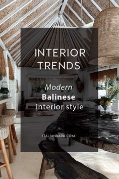 an image of a modern interior style with text overlay that reads, interior trends