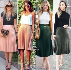 Rok Outfit, Pleated Skirt Outfit, Blue Pleated Skirt, 일본 패션, Stil Elegant, Fashion Tips For Women, Different Outfits, Fashion Editor, Mode Inspiration