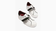 Bye bye boring white sneakers. Trade in your plain Jane tennis shoes for these platform ones topped with two-tone twill bows. | Kate Spade Lexi Sneakers, Optic White/Black - 9 Kate Spade Sneakers, European Clothes, Plain Jane, Black And White Sneakers, Wardrobe Accessories, Aesthetic Shoes, Beautiful Clothes, Black 7, Bye Bye