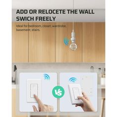 the smart light switch is connected to an appliance