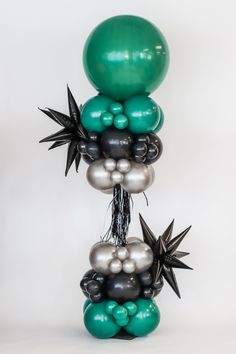 Party Column - Lush Balloons Paper Fringe, Balloon Pillars, Football Balloons, Balloon Tower, Jumbo Balloons, Balloon Stands, Black Balloons, Balloon Columns, Foil Paper