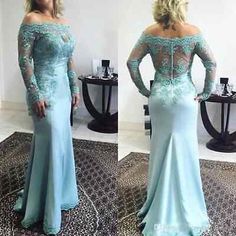 Mint Green Prom Dress, Wedding Guest Gowns, Prom Dresses Long Lace, Evening Dress Long, Bride Gown, Prom Dresses Long Mermaid, Long Sleeve Prom, Evening Dresses With Sleeves, Groom Dresses