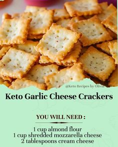 the keto garlic cheese crackers recipe