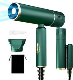 Fast-Drying Hair Dryer, Foldable Ionic Blow Dryer with Storage Bag for Travel, Lightweight Portable Hairdryer for Women & Men, Negative Hair Blow Dryer, 2 Heating/Cold/2 Speed Settings, Green Travel Blow Dryer, Compact Hair Dryer, Portable Hair Dryer, Hair Blow Dryer, Travel Hair Dryer, Ionic Hair Dryer, Professional Hair Dryer, Fast Hairstyles, Bag For Travel