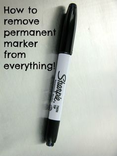 an advertisement with a pen on it and the words how to remove permanent marker from everything else