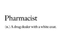 the words pharmacist are written in black and white on a white background