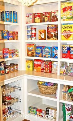 an organized pantry with the words 4 rules to a perfectly organized pantry