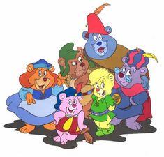 there are many cartoon bears standing together in this picture with caption that says, what do you think?