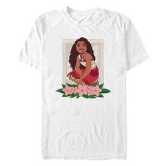 Join Moana and Maui once again as Moana answers the call from her ancestors to journey through the dangerous seas of Oceania to connect her people! Get in on the adventure with all new officially licensed apparel for the whole family from Moana 2! This Men's Moana 2 Kneeling Floral Portrait Graphic T-Shirt features an awesome graphic of the adventurous Moana kneeling to touch some pink, tropical flowers in front of a themed background. Moana And Maui, Pink Tropical Flowers, Men's Sleepwear & Loungewear, Moana 2, Floral Portrait, Portrait Graphic, Baby Gift Guide, Pink Tropical, Disney Moana