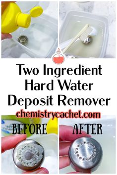 two ingredient hard water deposit remover before and after