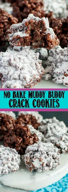 Indulge in the irresistible charm of No Bake Muddy Buddy Crack Cookies, a delightful fusion of chocolate and peanut butter that everyone will love. Imagine the classic appeal of Rice Krispie Treats combined with the addictive flavor of Muddy Buddies. Deliciousness awaits! Desserts Nutella, Cracked Cookies, Muddy Buddy, Smores Dessert, Peanut Butter Snacks, Muddy Buddies, Puppy Chow, S'mores