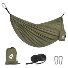 an image of a hammock with accessories