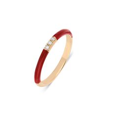 Stackable Colorful Enamel Diamond Gold Ring, Minimalist Diamond Enamel Ring, Fashion Solid Gold Enamel Ring, Dainty Gold Diamond Ring, Christmas, Red Enamel Ring Ring Thickness: 1.80 mm Stone(s): 100% Natural Diamond  Carat: 0,04ct ( 3pcs Round Diamond) Color: G - F Cut & Clarity: VS - SI Metal: 14K Gold Polish: Shinny Our designs are flexible and can be made in white, yellow or rose gold at your preference in shiny or matte finish! CUSTOM ORDERS:  We welcome all kinds of Custom orders, Please do not hesitate to contact us for any information you need. We can work with you on special custom projects you have in mind. If you have your own designs that you would like us to make, we will be happy to quote you a price and duration until completion of that project. SHIPPING: Your jewelry will b Cute Mothers Day Gifts, Dainty Gold Rings, Unique Diamond Rings, Ring Fashion, Gold Diamond Ring, Enamel Ring, Ring Minimalist, Unique Diamonds, Ring Dainty