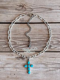 Necklace Turquoise Jewelry Cross, Western Jewellery, Edgy Western, Western Jewelry Necklace, Western Cross, Western Handbags, Cross Chain, Western Belts, Accessories Jewelry Necklace