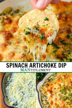 spinach artichoke dip is an easy and delicious appetizer