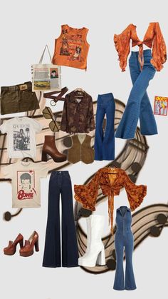 #fashioninspo #fashion #retro #70s #outfit Fashion From The 70s, 70s Outfit Moodboard, 70s Outfit Inspiration Vintage, Outfit Inspo 70s Aesthetic, Hippy Fashion 1970s, 70s Pop Stars, 60s Famous Women, 70s Shein Outfits, 60/70s Fashion