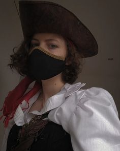 Pirate aesthetic Outfits with face mask piratecore Pirate Accessories Aesthetic, Pirate Mask, Pirate Astethic Clothes, Fem Pirate Aesthetic, Piratecore Hat, Pirate Eyepatch, Face Mask Aesthetic, Ren Faire Outfits, Pirate Outfit