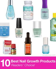 10 Best Nail Growth Products According to You! Nail Growth Products, Nail Growth Faster, Fast Nail, Food Nails, Nail Hardener, Nail Care Routine, Nail Care Tips