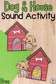 two dog and house sound activities for kids