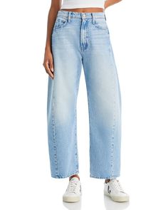 MOTHER The Half Pipe High Rise Ankle Wide Leg Jeans in This Is How I Roll Women - Bloomingdale's Denim Flare Jeans, Flare Denim Jeans, Mother Jeans, Frayed Jeans, Raw Hem Jeans, Mother Denim, Denim Flares, New Mothers, Light Wash Jeans