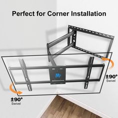 the perfect for corner installation is to adjust the tv's mountings