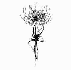 a spider is standing on its back legs and holding onto a flower with it's arms