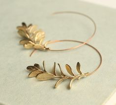 Gold Dangly Earrings, Woodland Earrings, Twig Branch, Handmade Hoop Earrings, Guest Hair, Branch Earrings, Silk Purse, Earrings Nature, Hoop Earrings Gold