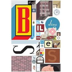 the letter b is surrounded by many different images