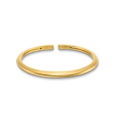 Sleek and refined, this sculpted gold open bangle bracelet is a sophisticated choice for day or night. Hollow 14K gold The open bangle simply shines in a polished finish 7.25 inches in circumference; flexes on and off for easy wear Modern Yellow Gold Cuff Bracelet With Shiny Finish, Gold Open Band Bracelet For Formal Occasions, Gold Open Band Bangle For Formal Occasions, Gold Open Band Bracelets For Formal Occasions, Formal Gold Bangle With Open Band, Modern Shiny Yellow Gold Cuff Bracelet, Formal Gold Open Band Bracelets, Modern Yellow Gold Bangle With Polished Finish, Elegant Gold Open Band Bangle