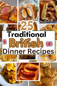 the cover of 25 traditional british dinner recipes