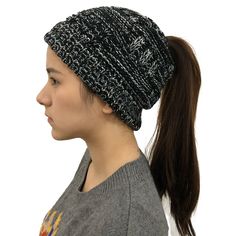 Product Information:Head Circumference: AdjustableMaterial: Wool ﻿Product Image: Crochet Messy Bun, Woolen Cap, Ponytail Beanie, Girl Beanie, Beanie Hats For Women, Beanie Style, Winter Hats For Women, Casual Hat, Knit Cap