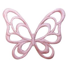 a pink butterfly is shown on a white background