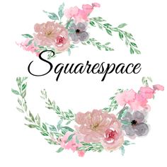 the apartment decorating ideas logo with watercolor flowers and greenery around it on a white background