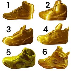 These Jordan sneakers can be purchased separately or in a set of 12. Each shoe is 5 inches long.  The shoes can be printed in gold, silver, black, blue, or white material. This item is for decorative purposes only, it cannot be worn. These are 3D printed with biodegradable PLA material  What is PLA? PLA, or polylactide is made from corn starch or sugar and it is biodegradable. It is the most environmentally friendly material available for this type of 3D printing. Facilities all around the count Jordan Sneaker, Jordan Sneakers, Nike Air Jordan 1, Corn Starch, White Material, Air Jordan 1, Jordans Sneakers, Nike Air Jordan, 3d Printed