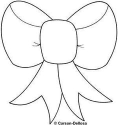 a drawing of a large bow on a white background