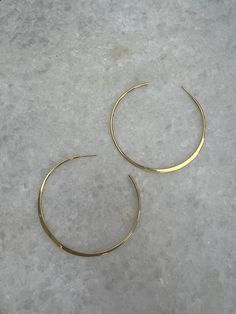 Carson Flat Hoop 14k Gold, Earring by SecretBox | LIT Boutique Flat Hoop Earrings, Cute Boutiques, These Girls, Final Sale, Hoop Earrings, Jewelry Earrings, Take That, White Gold, Trending Outfits