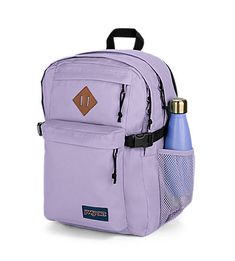 Functional Student Bags With Water Bottle Pocket, Campus Backpack, Packing Essentials, Work Backpack, Pastel Lilac, Backpack Reviews, Purple Backpack, Sac Lunch, Leather Rucksack