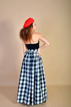 "This beautiful 80s black and white checkered skirt is made out of high quality soft cotton fabric. It is high waisted and has a separate 2,5m (8ft) long belt, made of the same fabric as the skirt and a hidden zipper on the side. You can tie the belt into a bowtie or however else you want. Pockets can be sewn in if you want to. Perfect for any day, that is special to you. Care: hand wash and hang dry Available Size: XS, S, M, L, XL, 2XL, 3XL, 4XL, 5XL, 6XL, 7XL, 8XL The model wears size M - 5,7' 80s Black And White, Checked Skirt, Pink Tulle Dress, Backless Dress Summer, Skirt Black And White, Check Skirt, Checkered Skirt, Skirt With Belt, Beach Dresses Summer