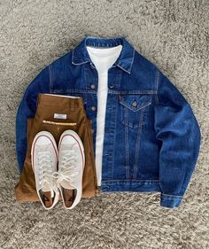 Jacket Levis, Smart Casual Menswear, Color Combos Outfit, Black Men Fashion Casual, Shoes Converse, Men Stylish Dress